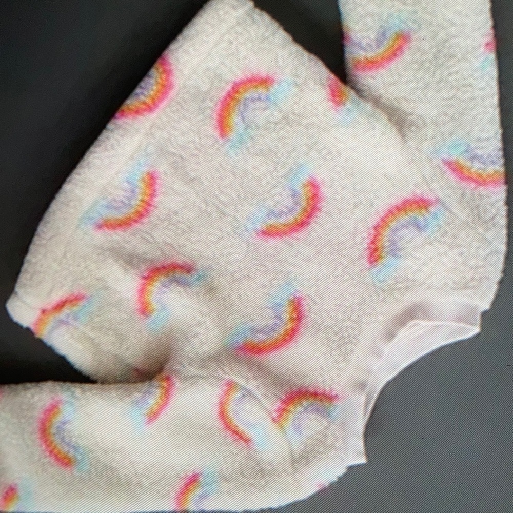 Plush rainbow girls shirt